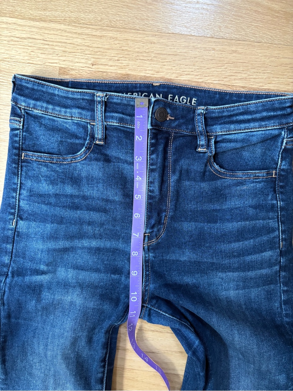 American Eagle Next Level Stretch Super Hi-Rise Jegging Jeans Size 8 - Picture 9 of 10